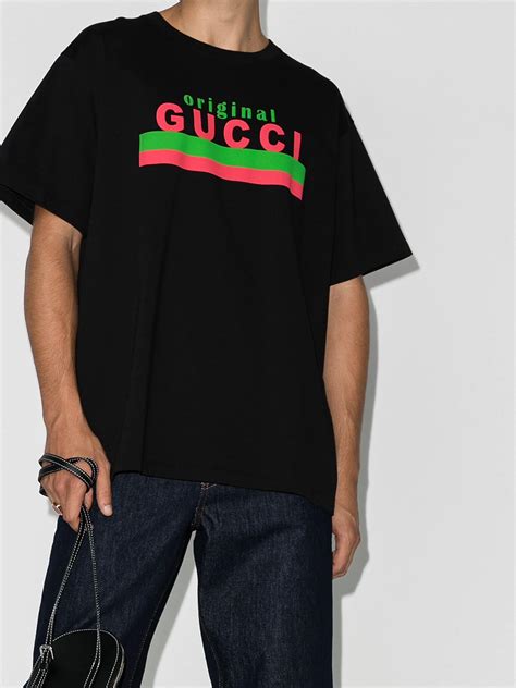 gucci classic logo tshirt|gucci graphic t shirt.